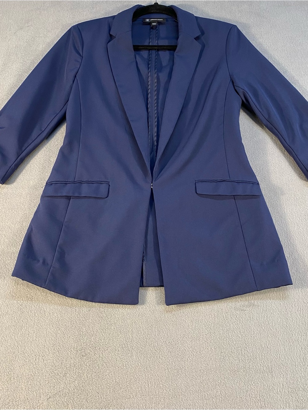 INC International Concepts women’s blue/navy 3/4 sleeves blazer jackets, size S
